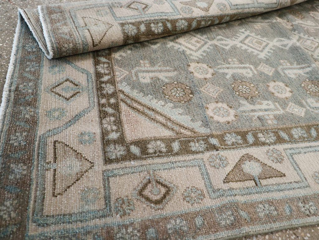 Vintage Persian Malayer Throw Rug, No.32819 - Gsblank