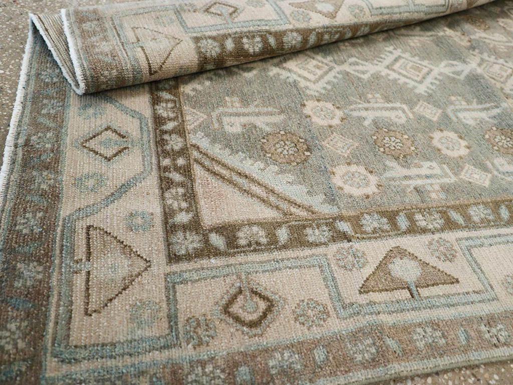 Vintage Persian Malayer Throw Rug, No.32819 - Gsblank