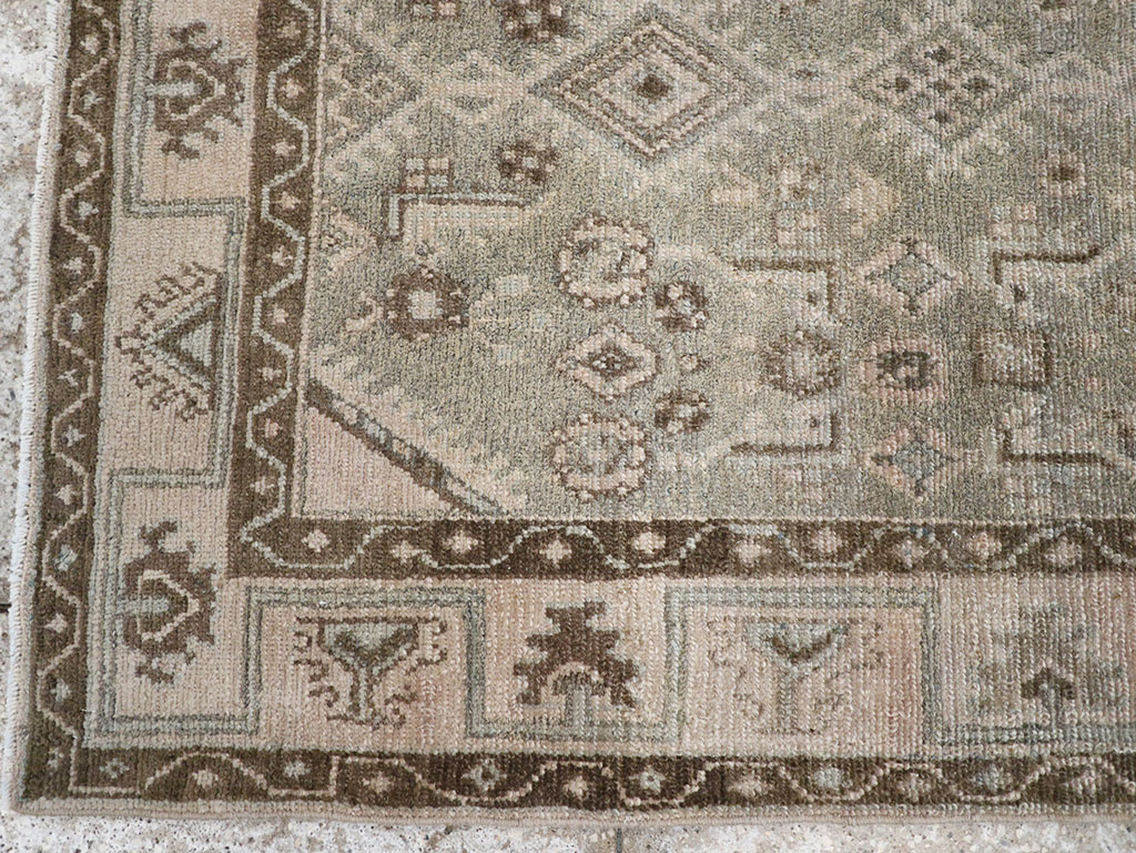 Vintage Persian Malayer Throw Rug, No.32820 - Gsblank