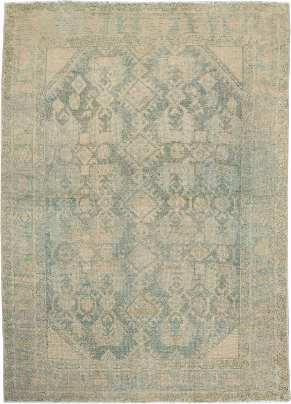 Vintage Persian Malayer Throw Rug, No.32821 - Gsblank