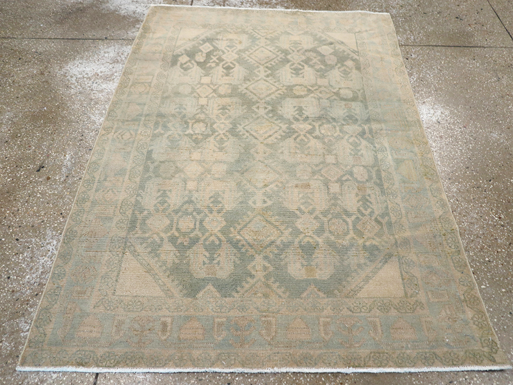 Vintage Persian Malayer Throw Rug, No.32821 - Gsblank