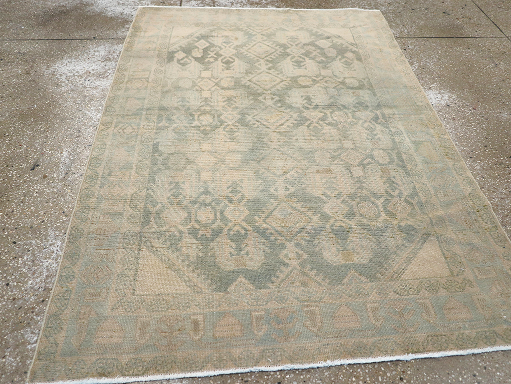 Vintage Persian Malayer Throw Rug, No.32821 - Gsblank