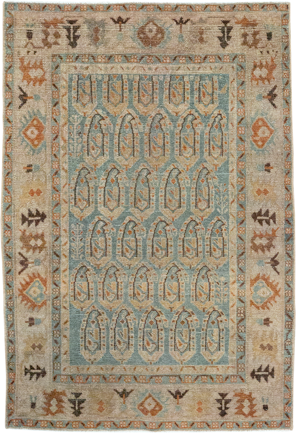 Vintage Persian Malayer Throw Rug, No.32822 - Gsblank