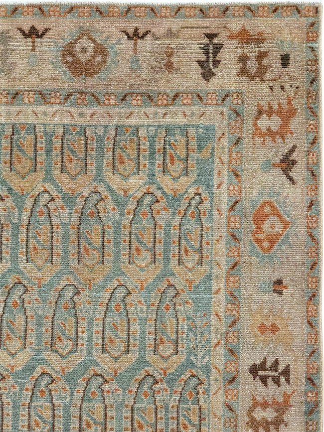 Vintage Persian Malayer Throw Rug, No.32822 - Gsblank