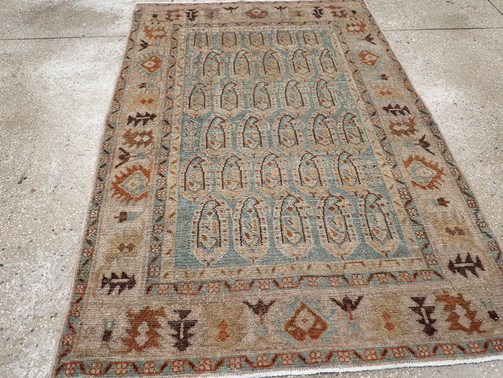 Vintage Persian Malayer Throw Rug, No.32822 - Gsblank