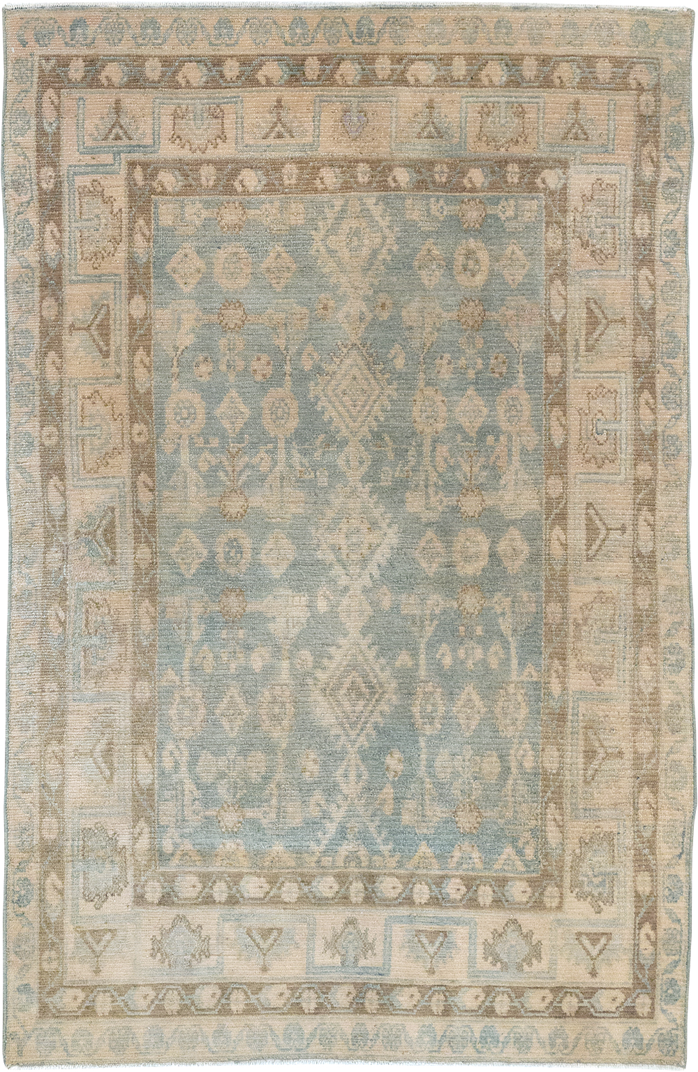 Vintage Persian Malayer Throw Rug, No.32823 - Gsblank