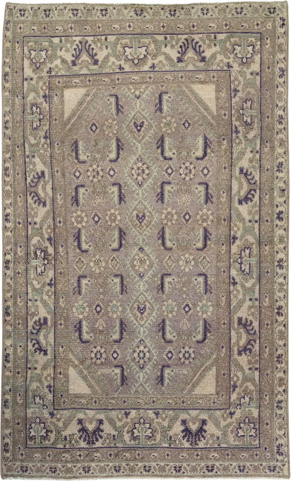 Vintage Persian Malayer Throw Rug, No.32824 - Gsblank