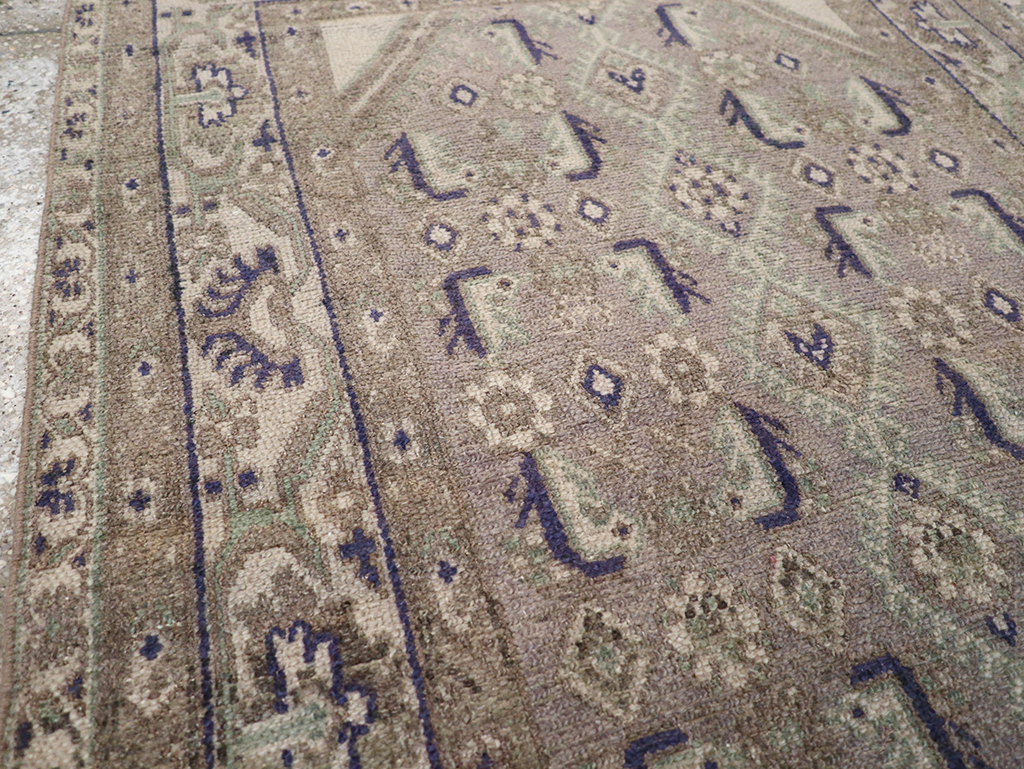 Vintage Persian Malayer Throw Rug, No.32824 - Gsblank