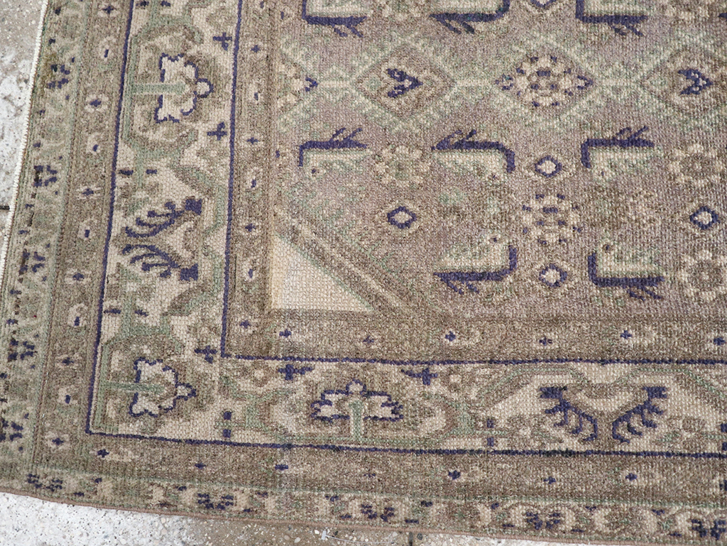 Vintage Persian Malayer Throw Rug, No.32824 - Gsblank