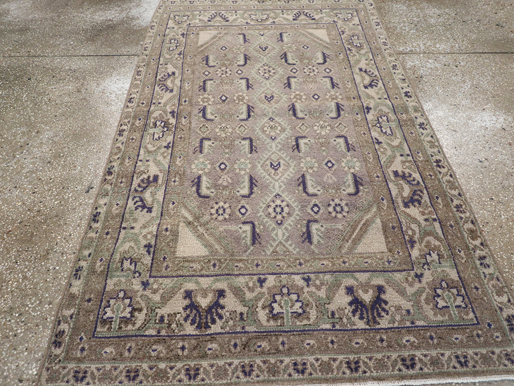 Vintage Persian Malayer Throw Rug, No.32824 - Gsblank