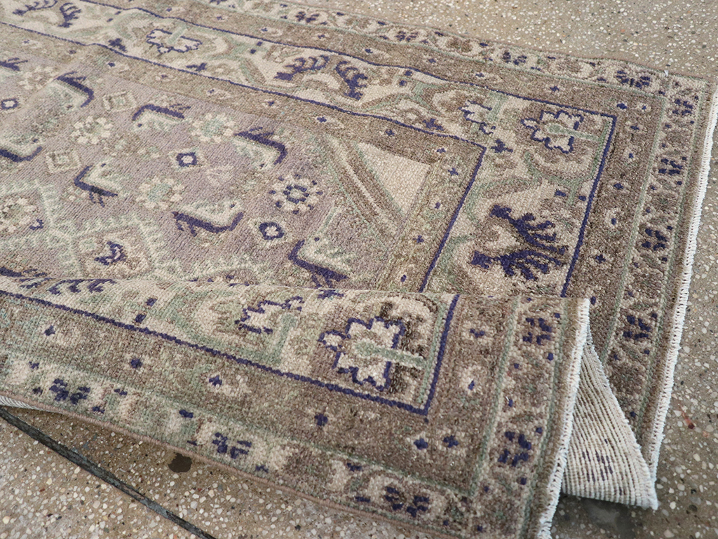 Vintage Persian Malayer Throw Rug, No.32824 - Gsblank