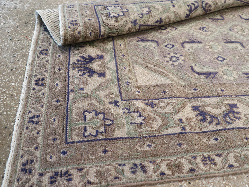 Vintage Persian Malayer Throw Rug, No.32824 - Gsblank