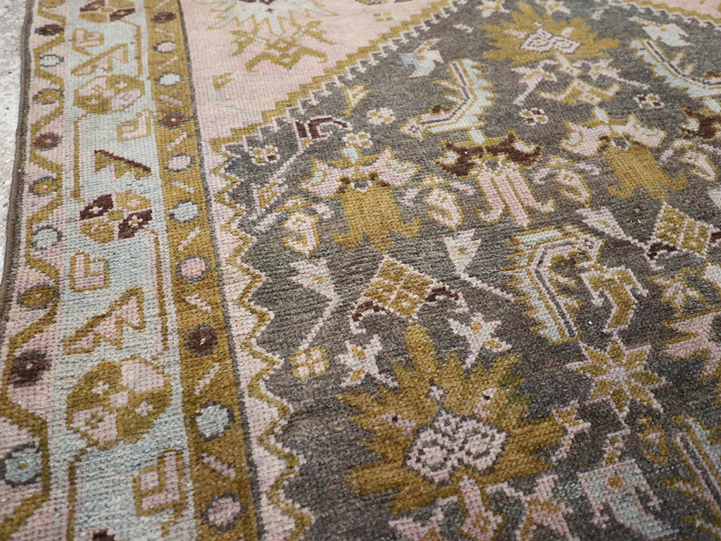 Vintage Persian Malayer Throw Rug, No.32825 - Gsblank