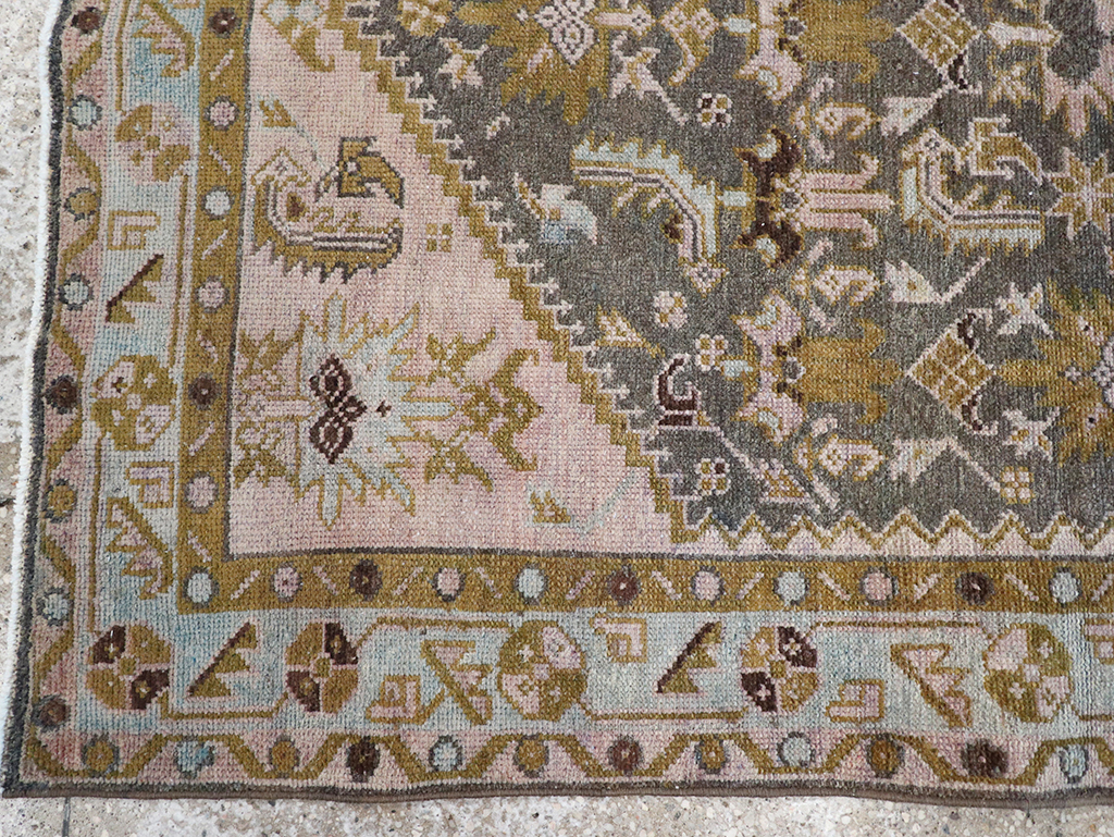 Vintage Persian Malayer Throw Rug, No.32825 - Gsblank