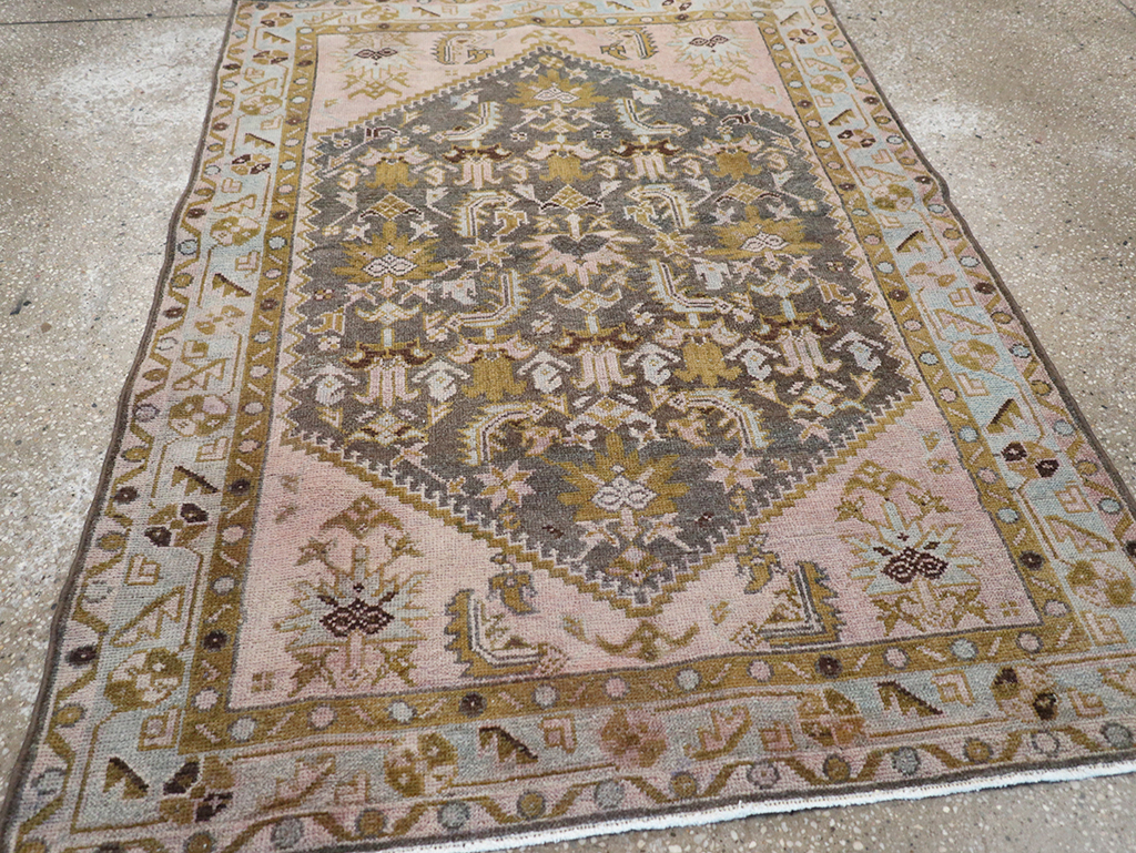 Vintage Persian Malayer Throw Rug, No.32825 - Gsblank
