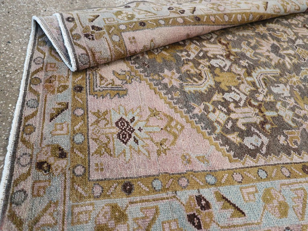 Vintage Persian Malayer Throw Rug, No.32825 - Gsblank
