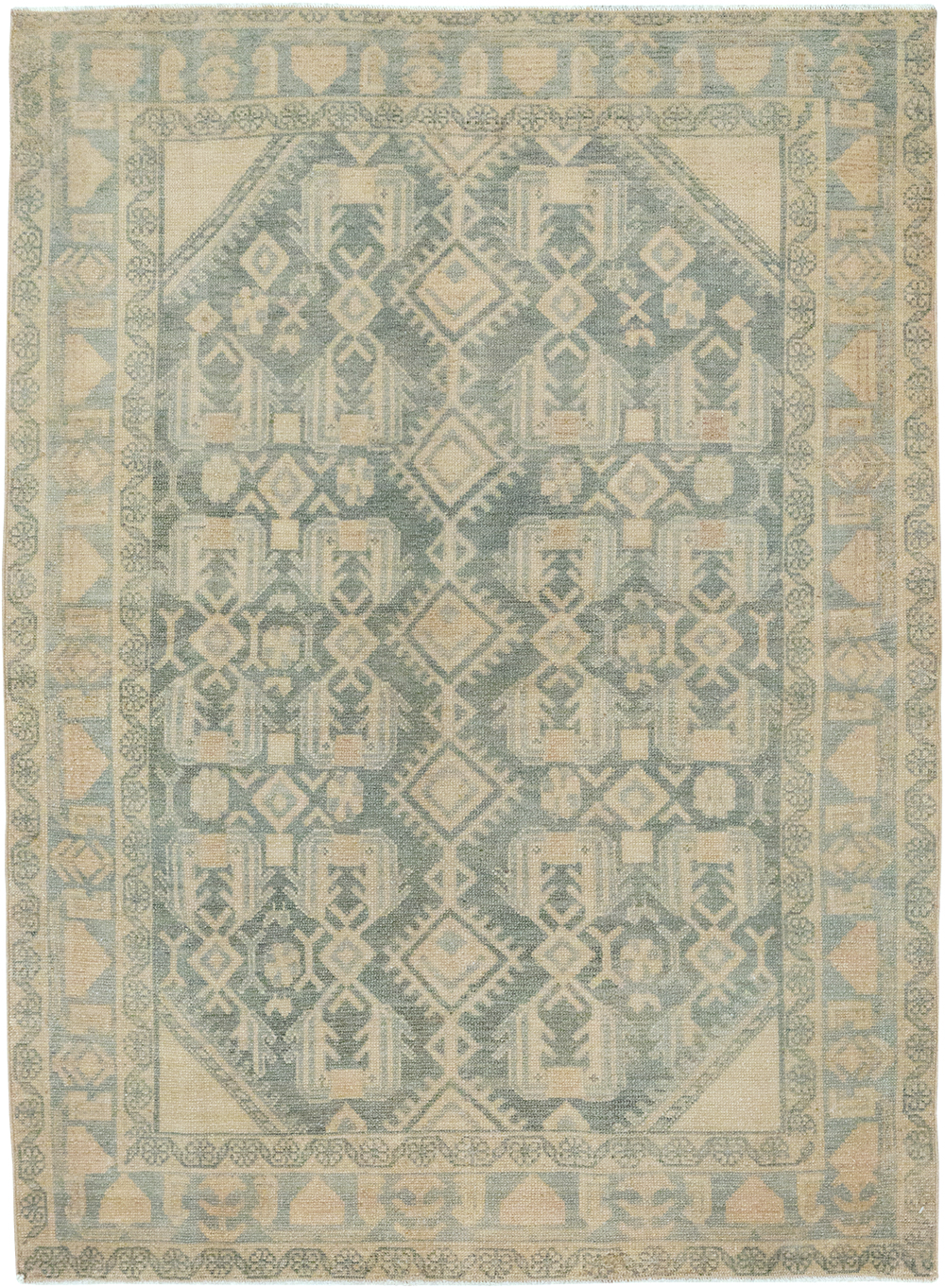 Vintage Persian Malayer Throw Rug, No.32826 - Gsblank