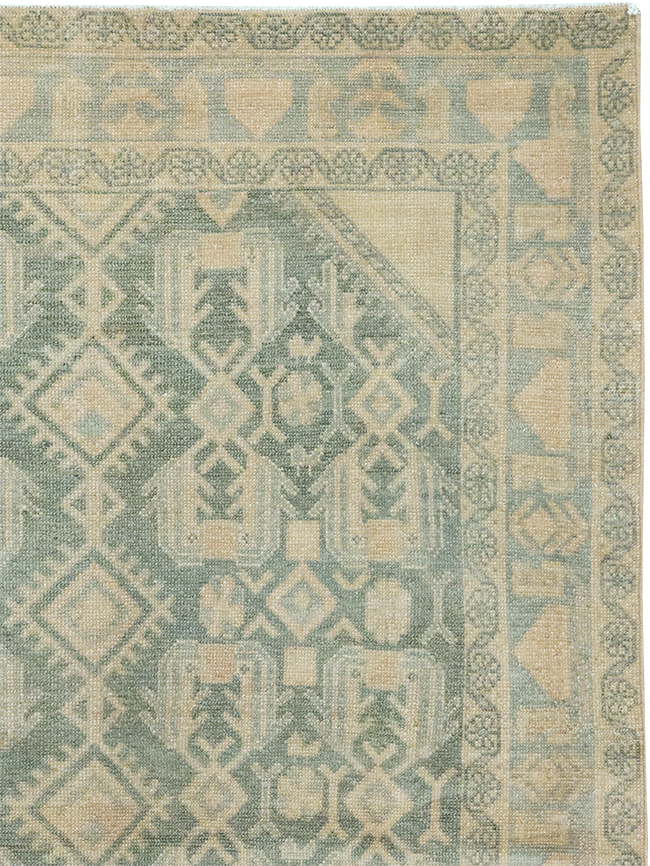Vintage Persian Malayer Throw Rug, No.32826 - Gsblank