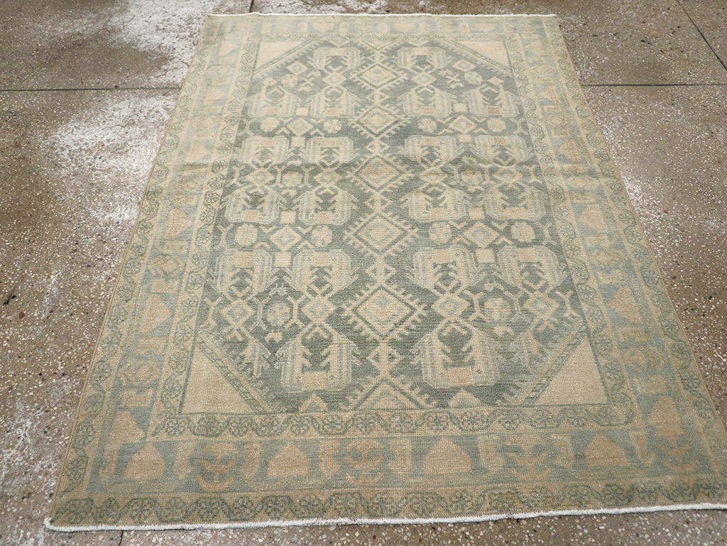 Vintage Persian Malayer Throw Rug, No.32826 - Gsblank