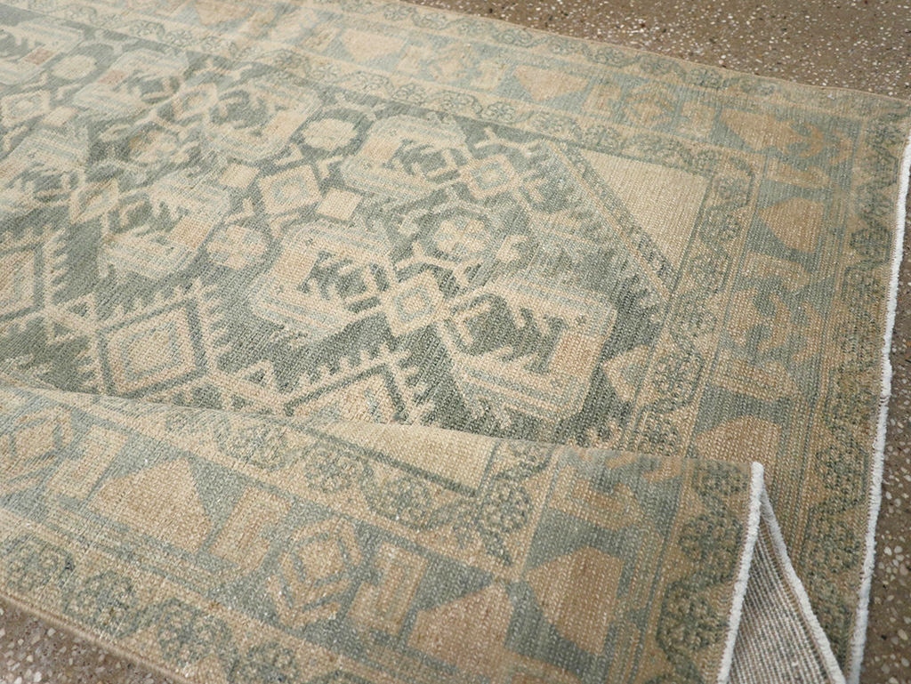 Vintage Persian Malayer Throw Rug, No.32826 - Gsblank