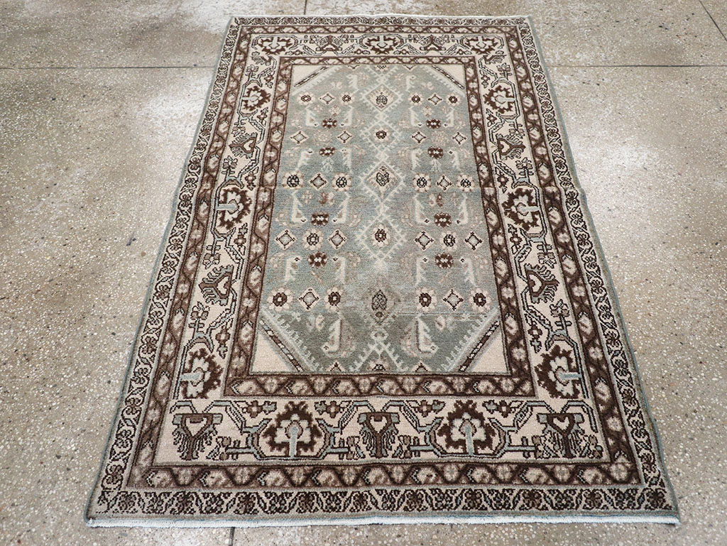 Vintage Persian Malayer Throw Rug, No.32827 - Gsblank