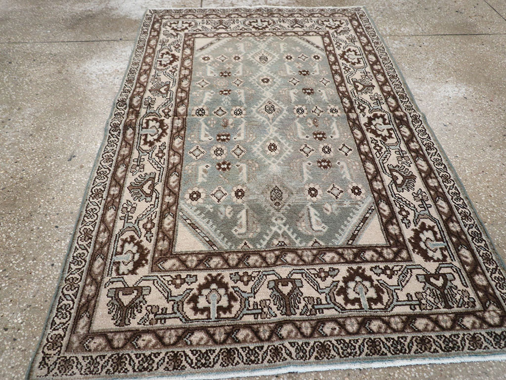Vintage Persian Malayer Throw Rug, No.32827 - Gsblank