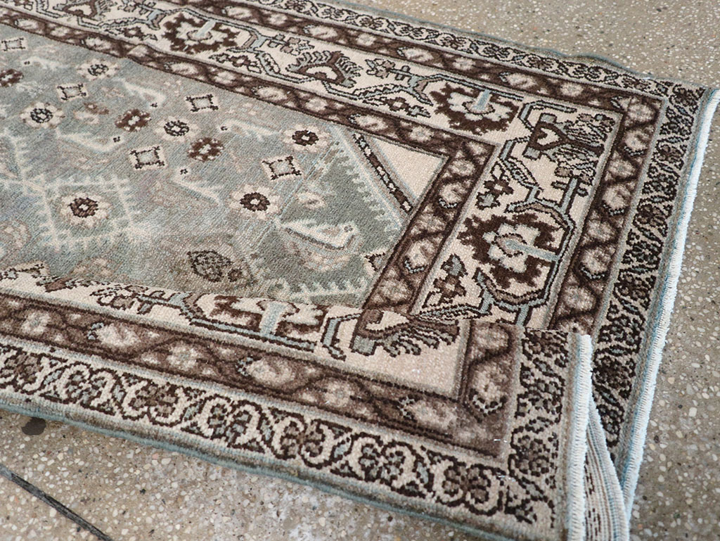 Vintage Persian Malayer Throw Rug, No.32827 - Gsblank