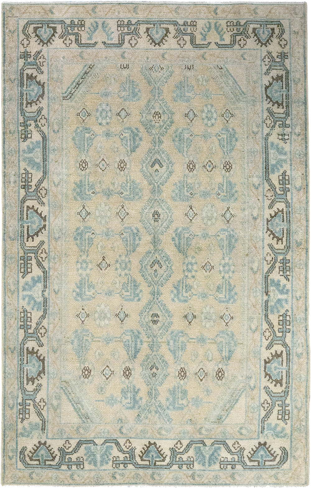 Vintage Persian Malayer Throw Rug, No.32828 - Gsblank