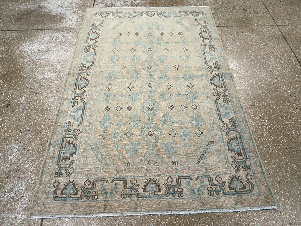 Vintage Persian Malayer Throw Rug, No.32828 - Gsblank