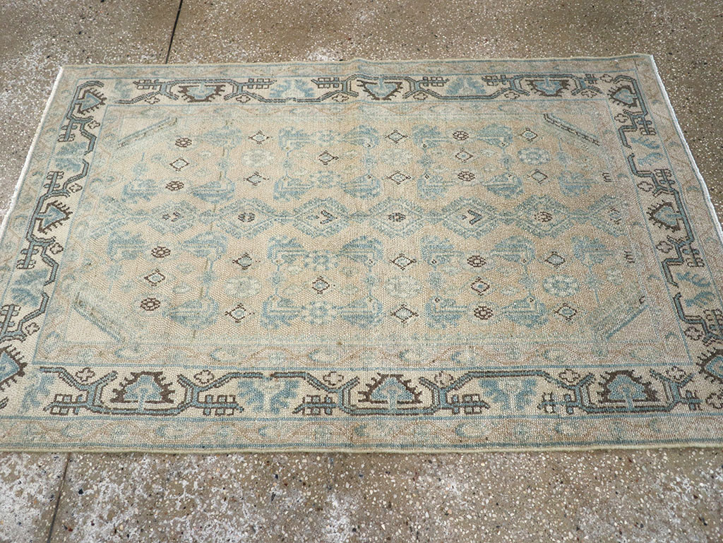 Vintage Persian Malayer Throw Rug, No.32828 - Gsblank