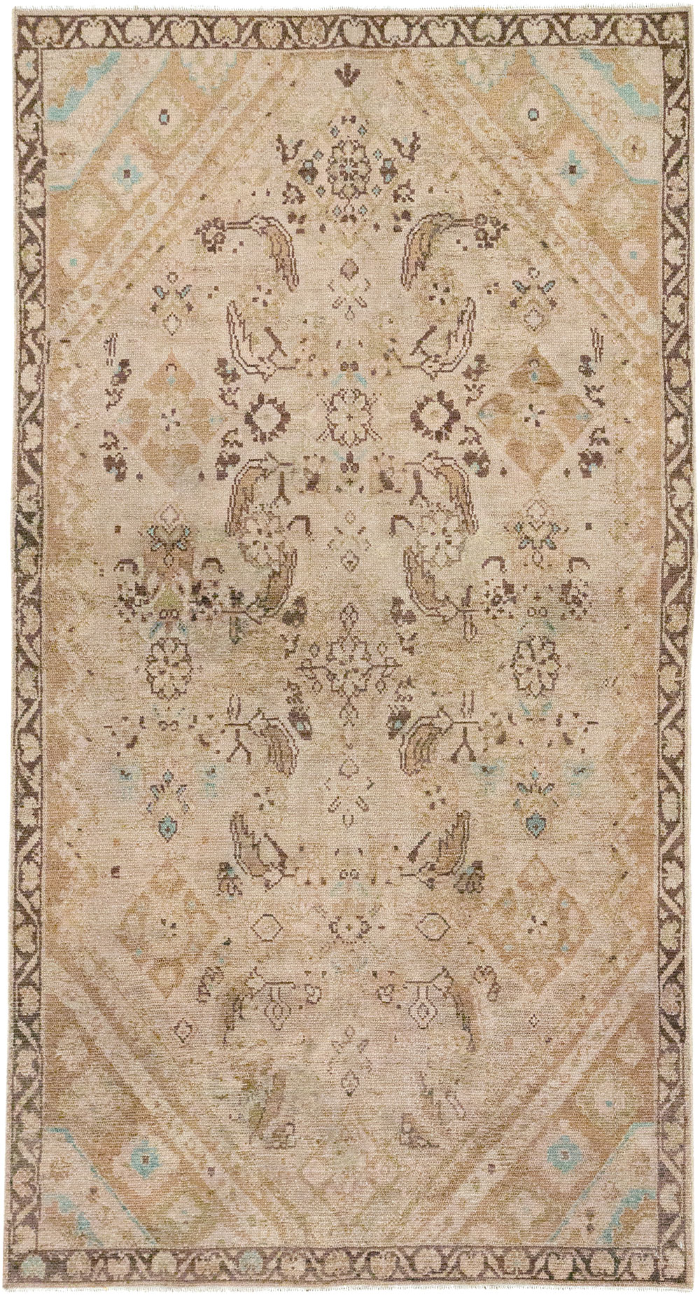 Vintage Persian Malayer Accent Rug, No.32829 - Gsblank