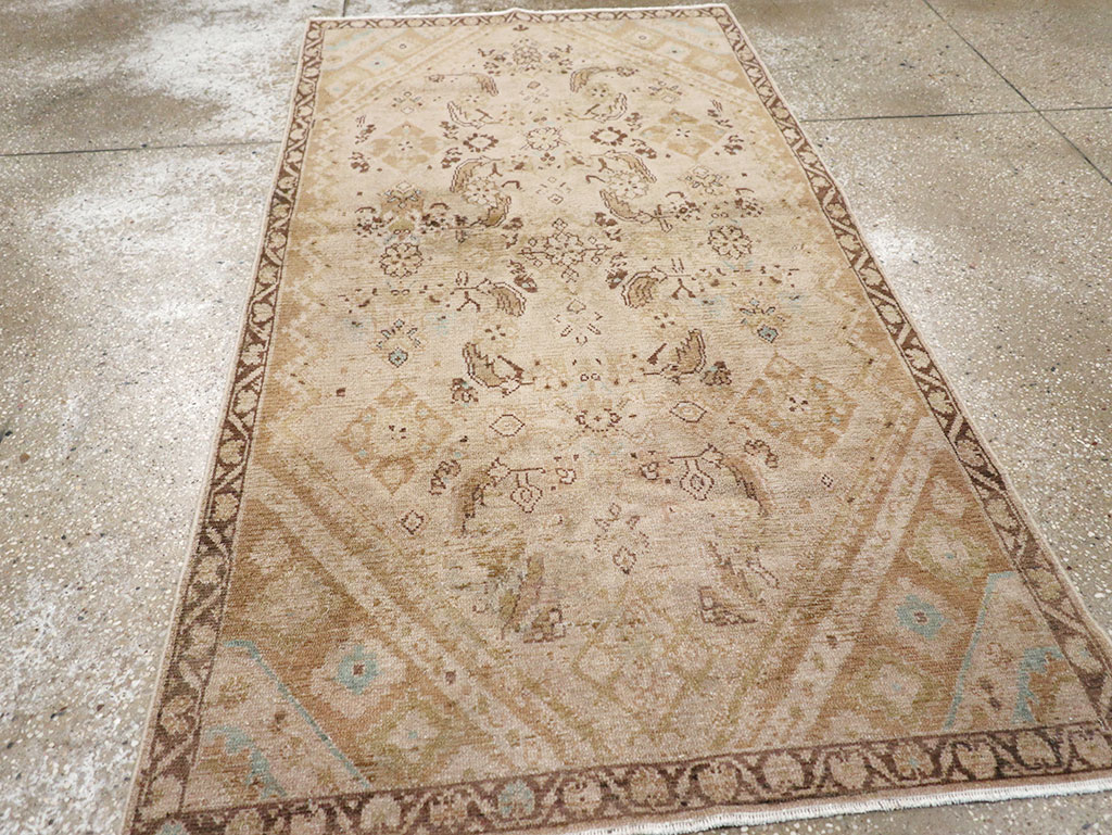 Vintage Persian Malayer Accent Rug, No.32829 - Gsblank