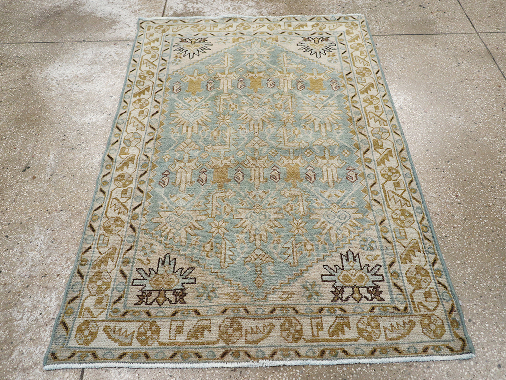 Vintage Persian Malayer Throw Rug, No.32830 - Gsblank