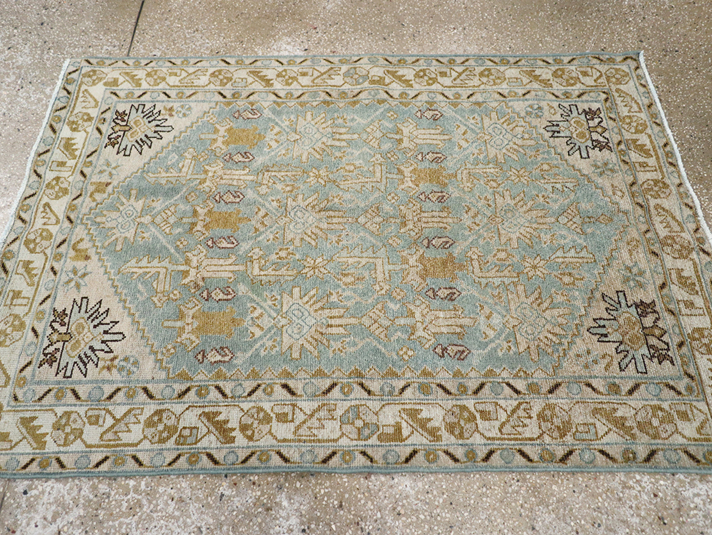 Vintage Persian Malayer Throw Rug, No.32830 - Gsblank