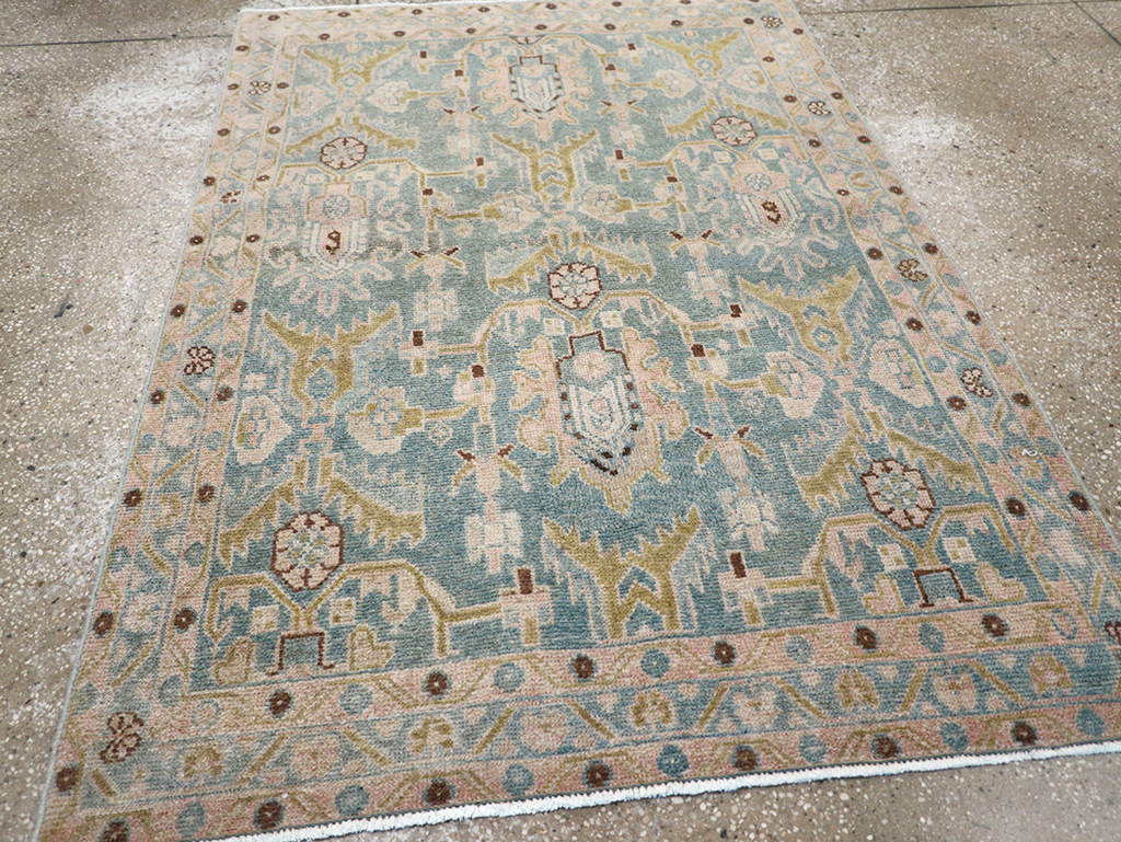 Vintage Persian Malayer Throw Rug, No.32831 - Gsblank