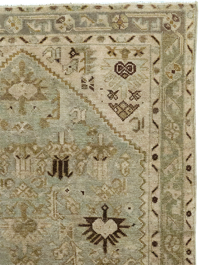 Vintage Persian Malayer Throw Rug, No.32832 - Gsblank