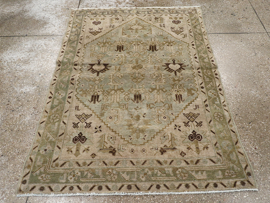 Vintage Persian Malayer Throw Rug, No.32832 - Gsblank