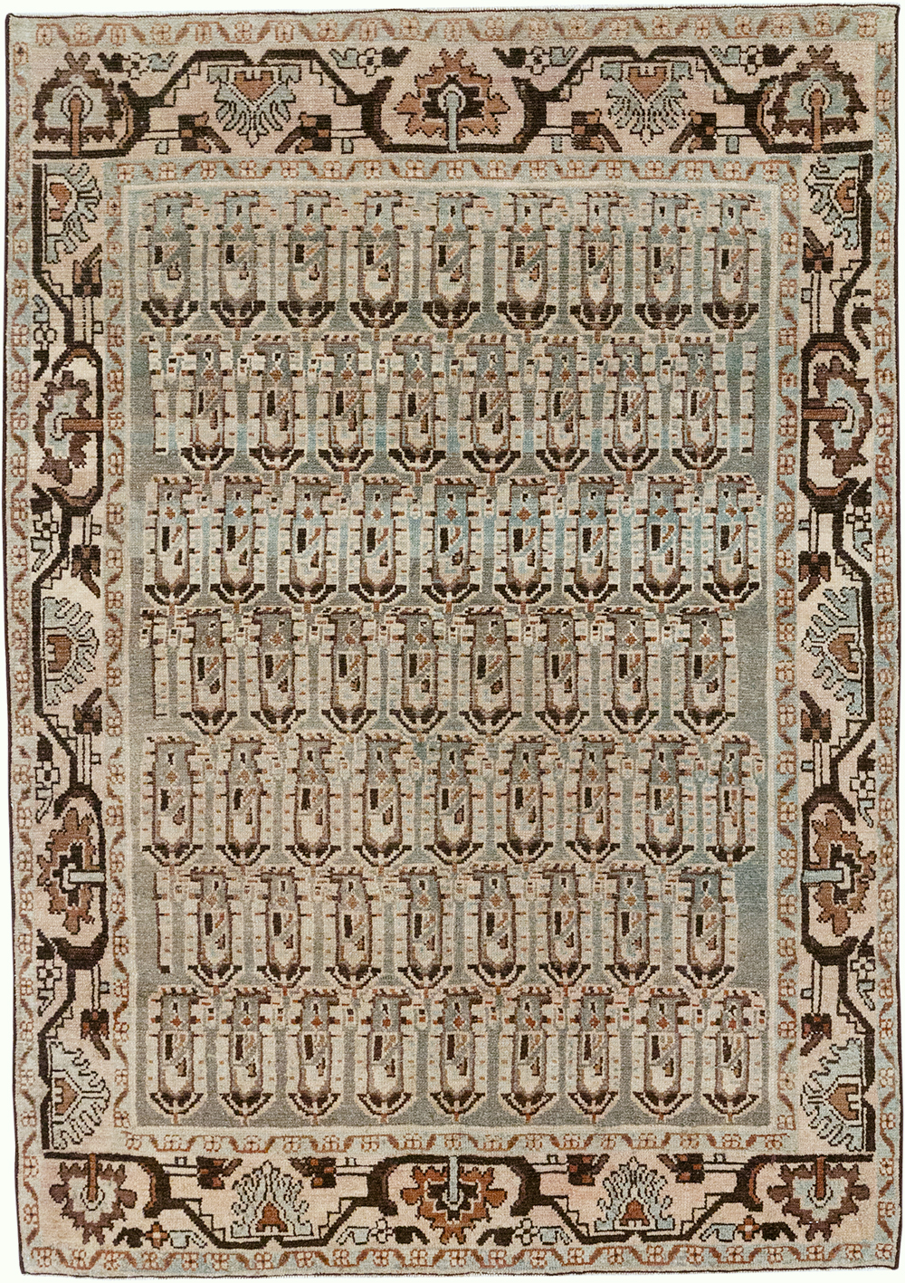 Vintage Persian Malayer Accent Rug, No.32833 - Gsblank