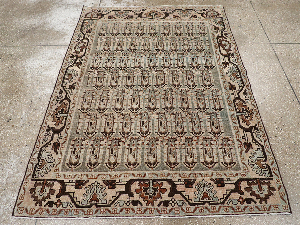 Vintage Persian Malayer Accent Rug, No.32833 - Gsblank