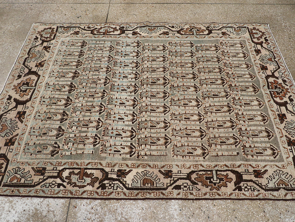 Vintage Persian Malayer Accent Rug, No.32833 - Gsblank