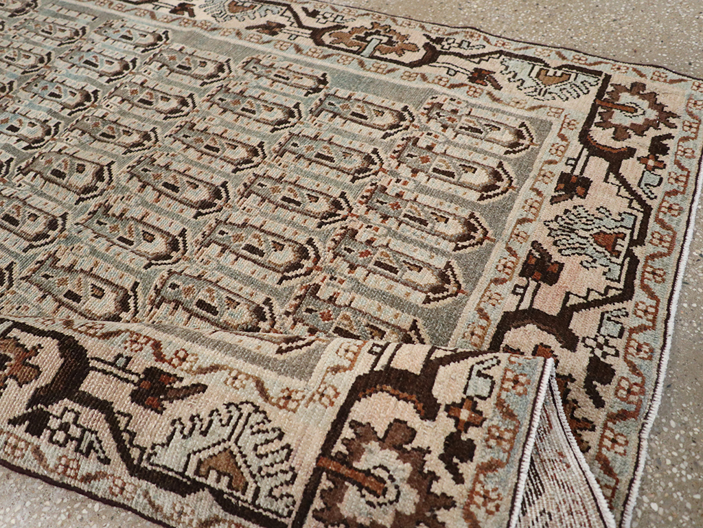 Vintage Persian Malayer Accent Rug, No.32833 - Gsblank