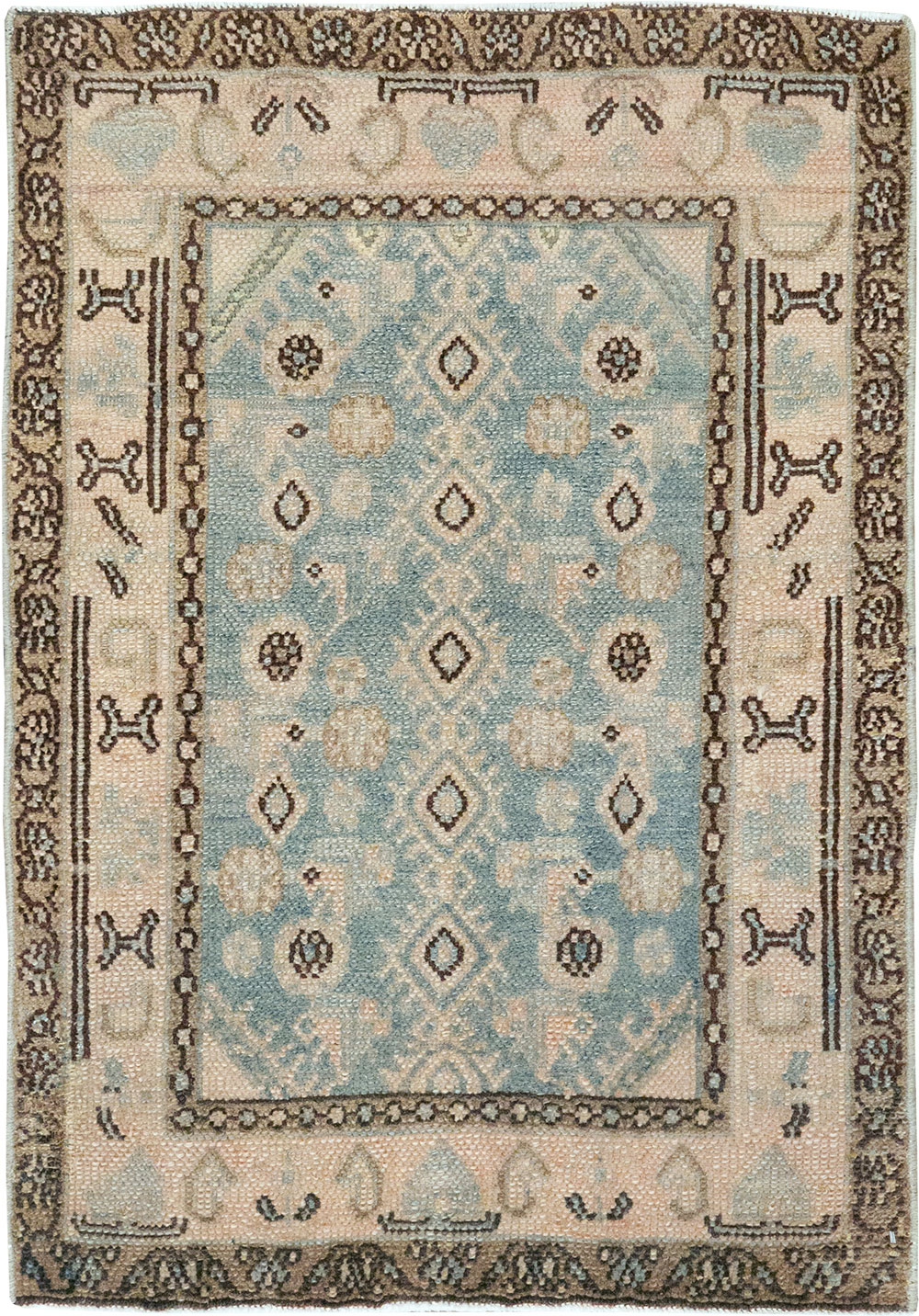 Vintage Persian Malayer Throw Rug, No.32834 - Gsblank