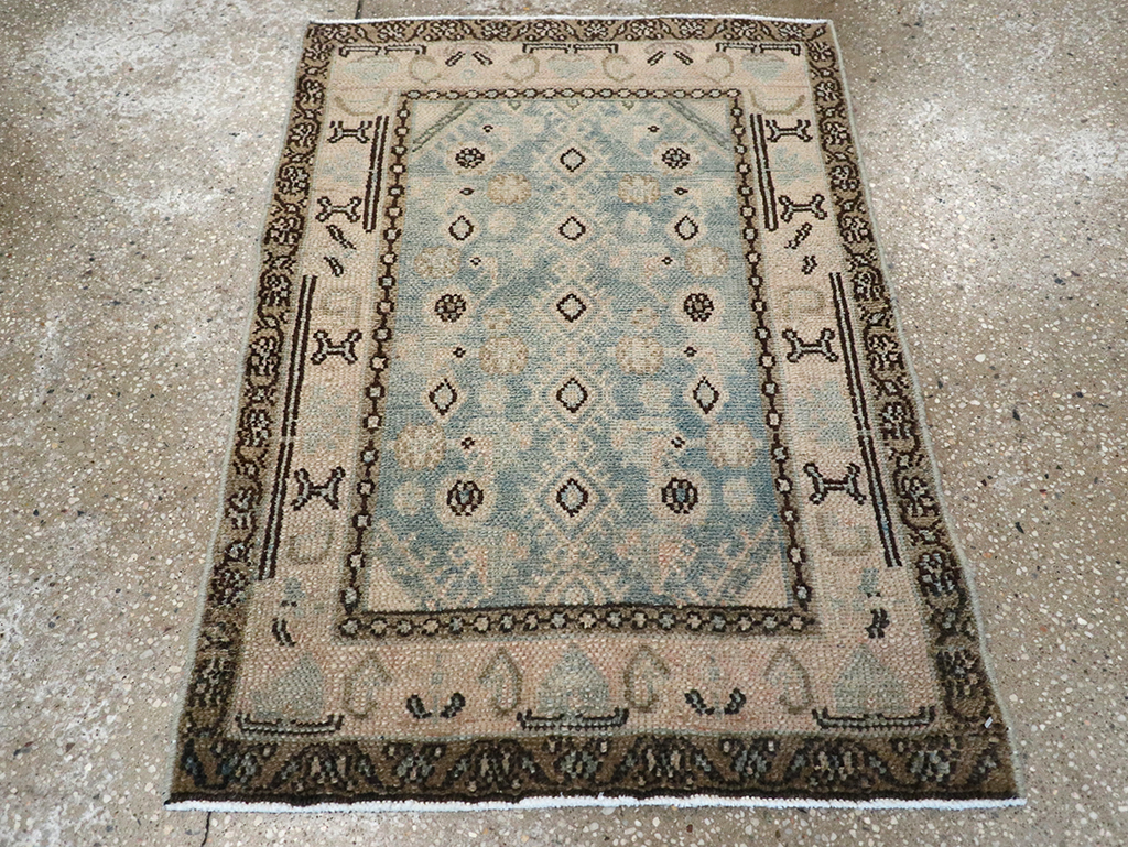 Vintage Persian Malayer Throw Rug, No.32834 - Gsblank
