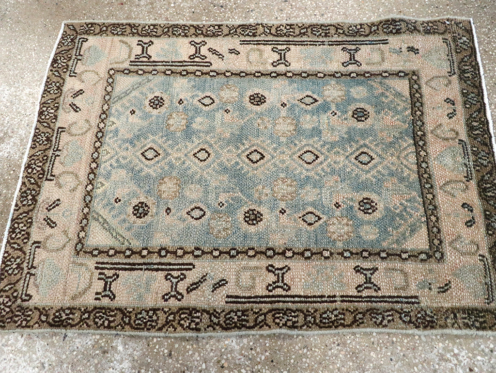 Vintage Persian Malayer Throw Rug, No.32834 - Gsblank