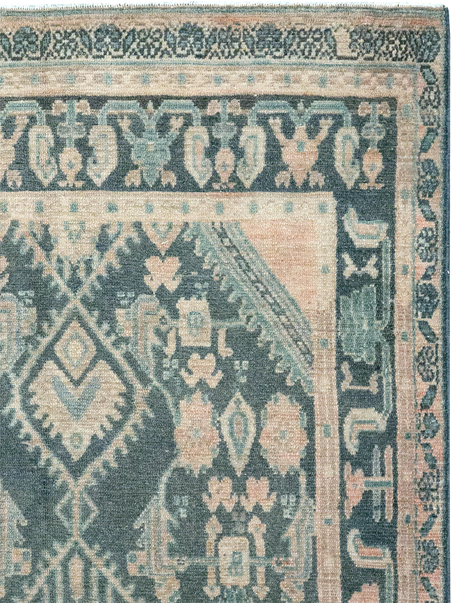 Vintage Persian Malayer Throw Rug, No.32835 - Gsblank
