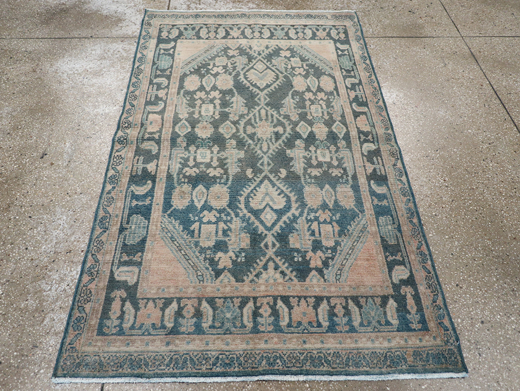 Vintage Persian Malayer Throw Rug, No.32835 - Gsblank