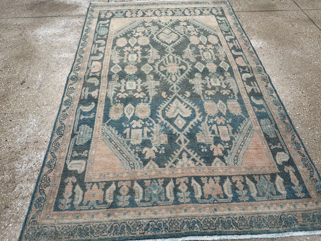 Vintage Persian Malayer Throw Rug, No.32835 - Gsblank