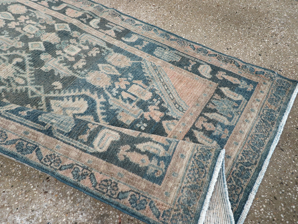 Vintage Persian Malayer Throw Rug, No.32835 - Gsblank