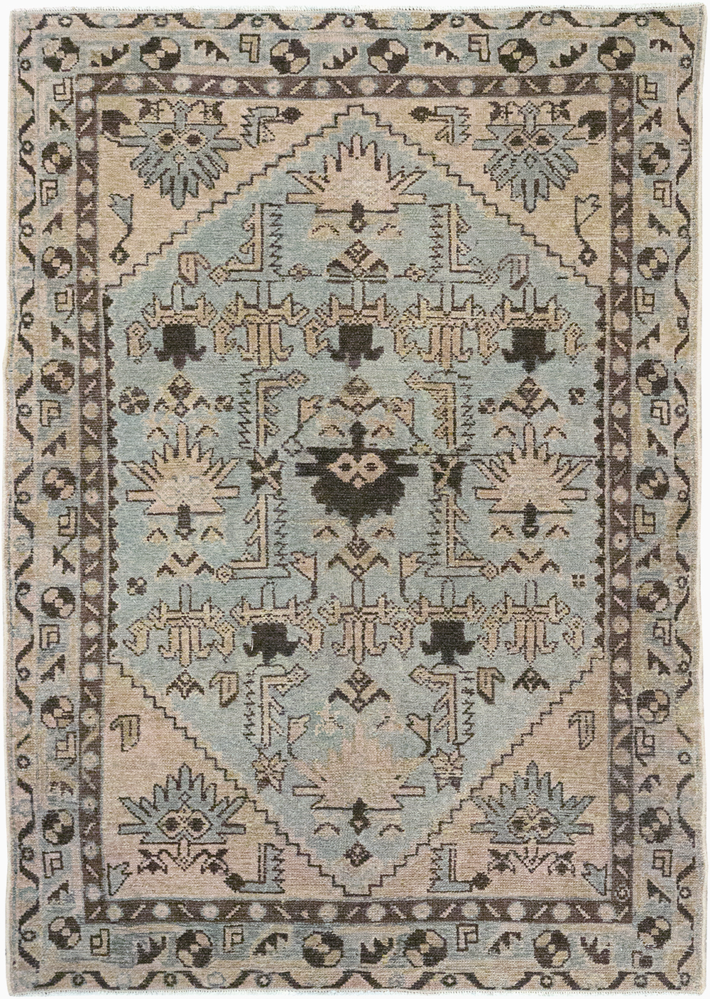 Vintage Persian Malayer Throw Rug, No.32836 - Gsblank