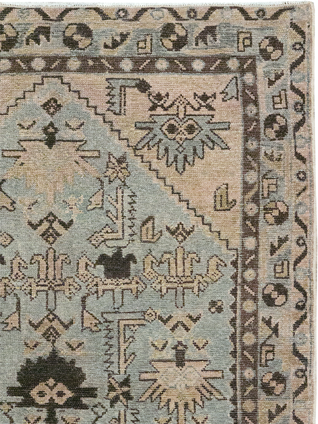 Vintage Persian Malayer Throw Rug, No.32836 - Gsblank